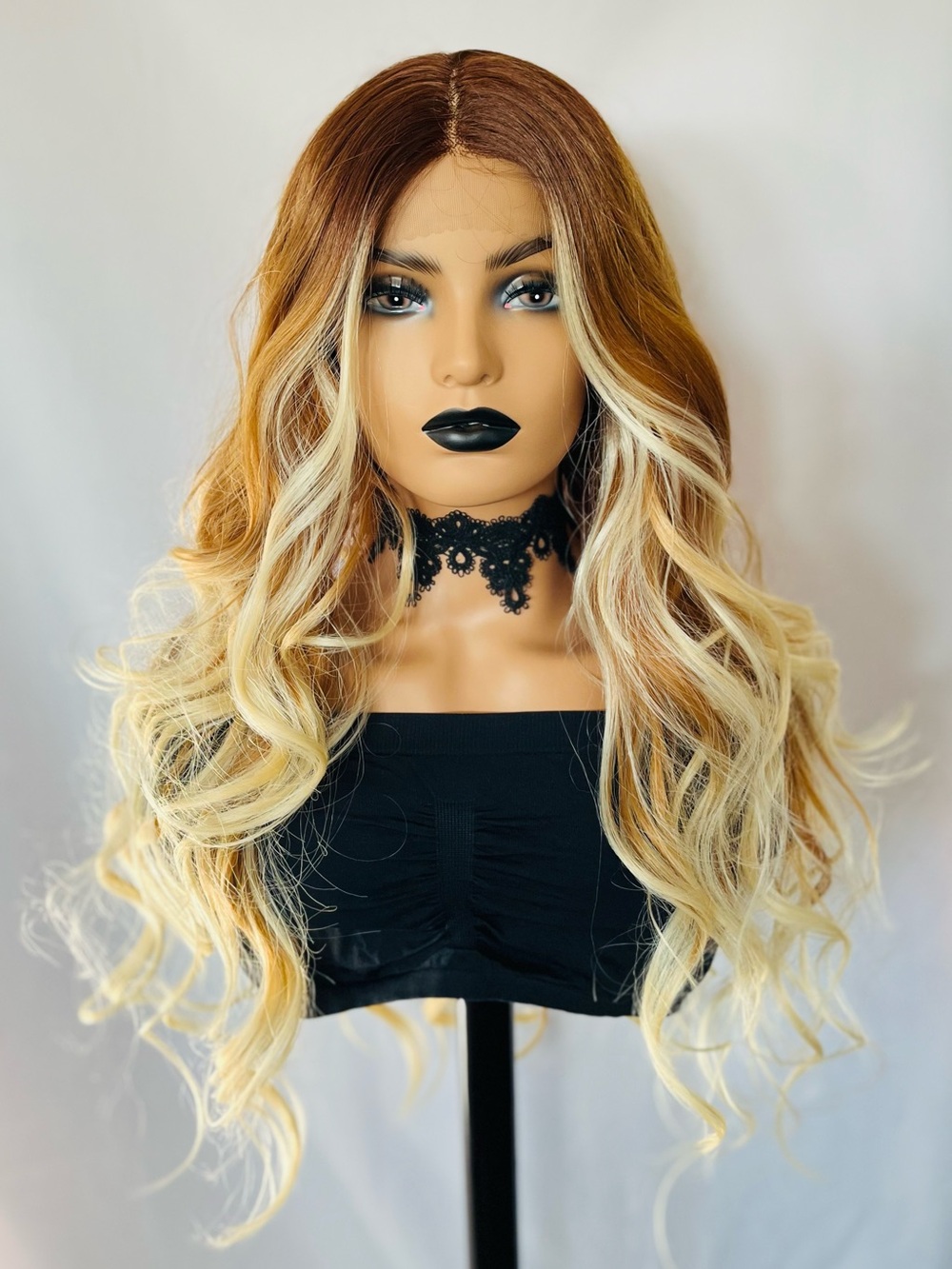 Gorgeous Auburn Blonde 🧡💛 Mix Premium Fiber Lace Front Wig - Daily Wear/Disco..
